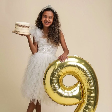 Aeko Catori Brown's big half-sister, Royalty Brown, on her 9th birthday.